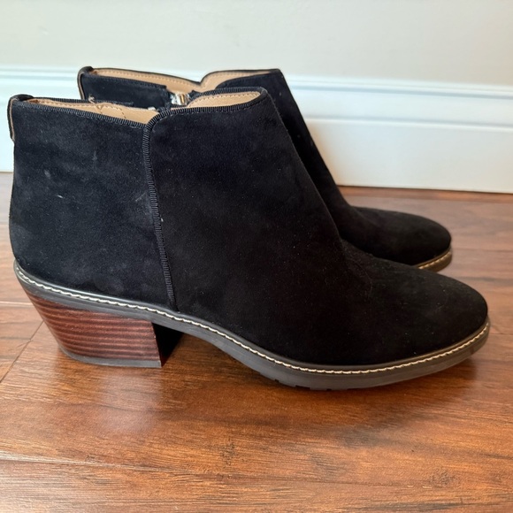 NWOT Sam Edelman Pryce Black Suede Ankle Boots-B5068L1002-Size 10.5 - Picture 3 of 12
